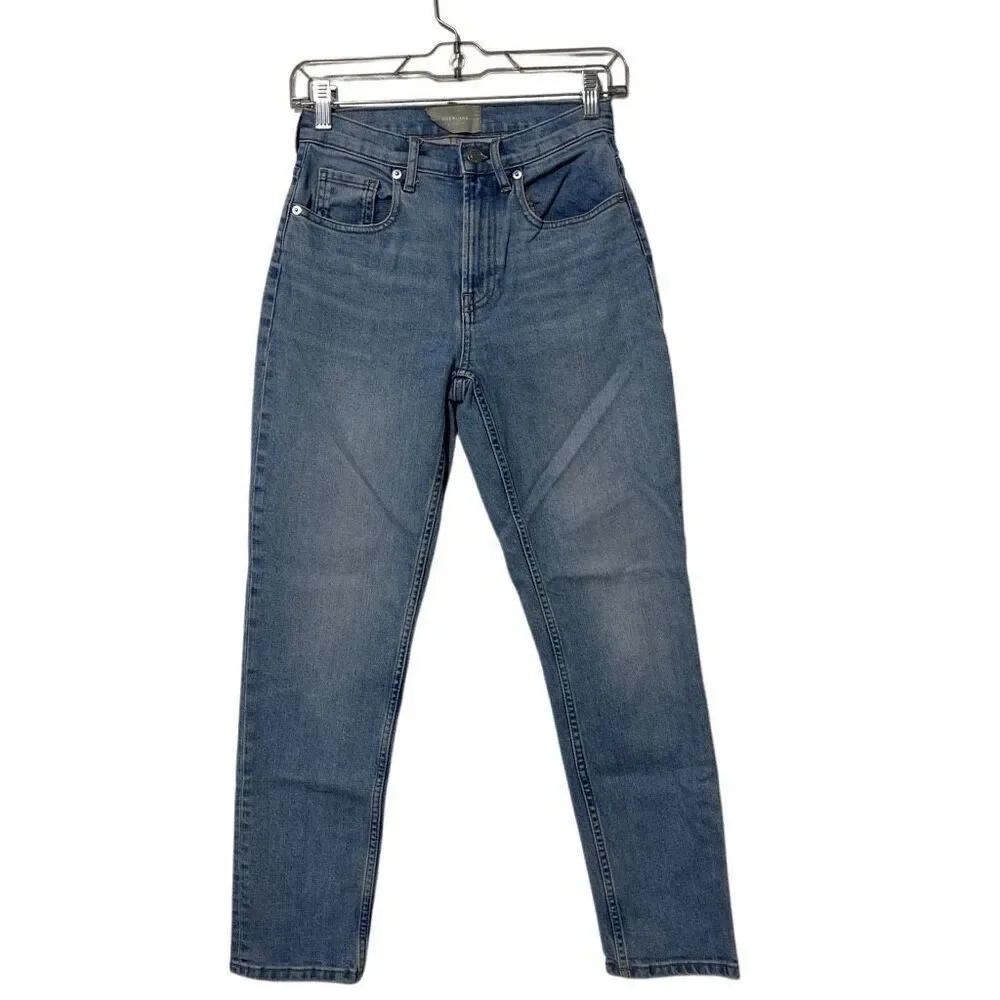 Everlane The Original Cheeky Jean  Crop Ankle Cotton High Waisted Size 23